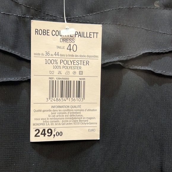 Black dress with sequins in dress - Picture 4 of 4